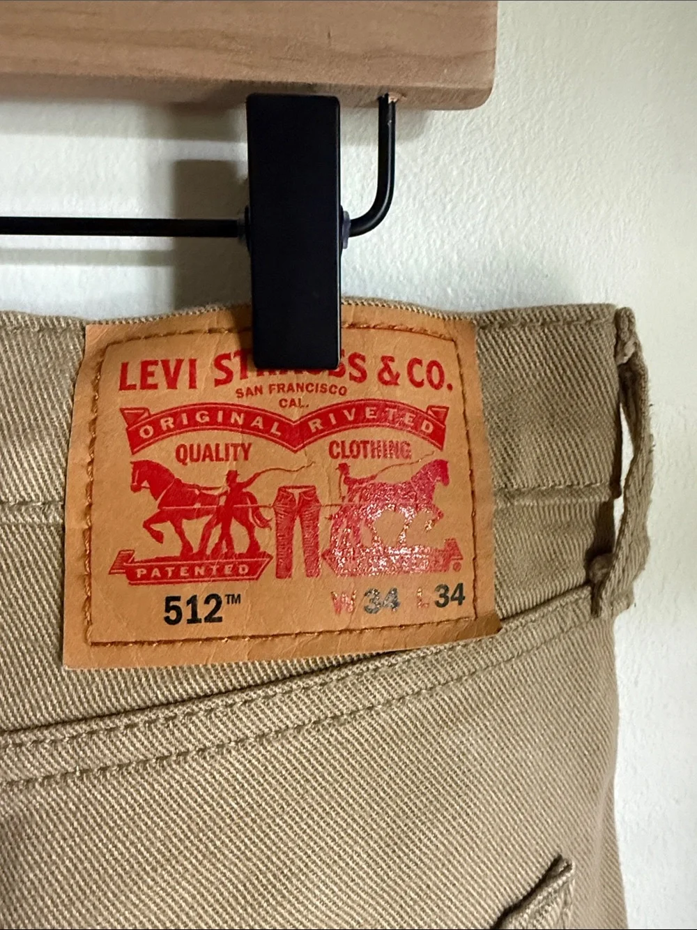 Men's Slim Fit Khaki Jeans